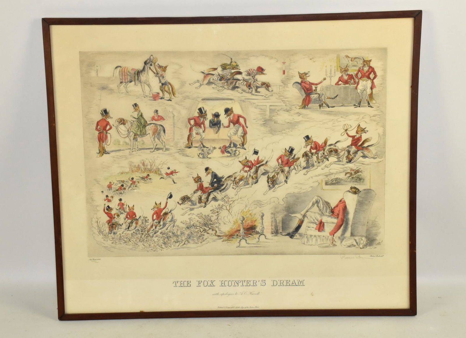 THE FOX HUNTER'S DREAM - Robert Ball. Color litho (1 of 9)