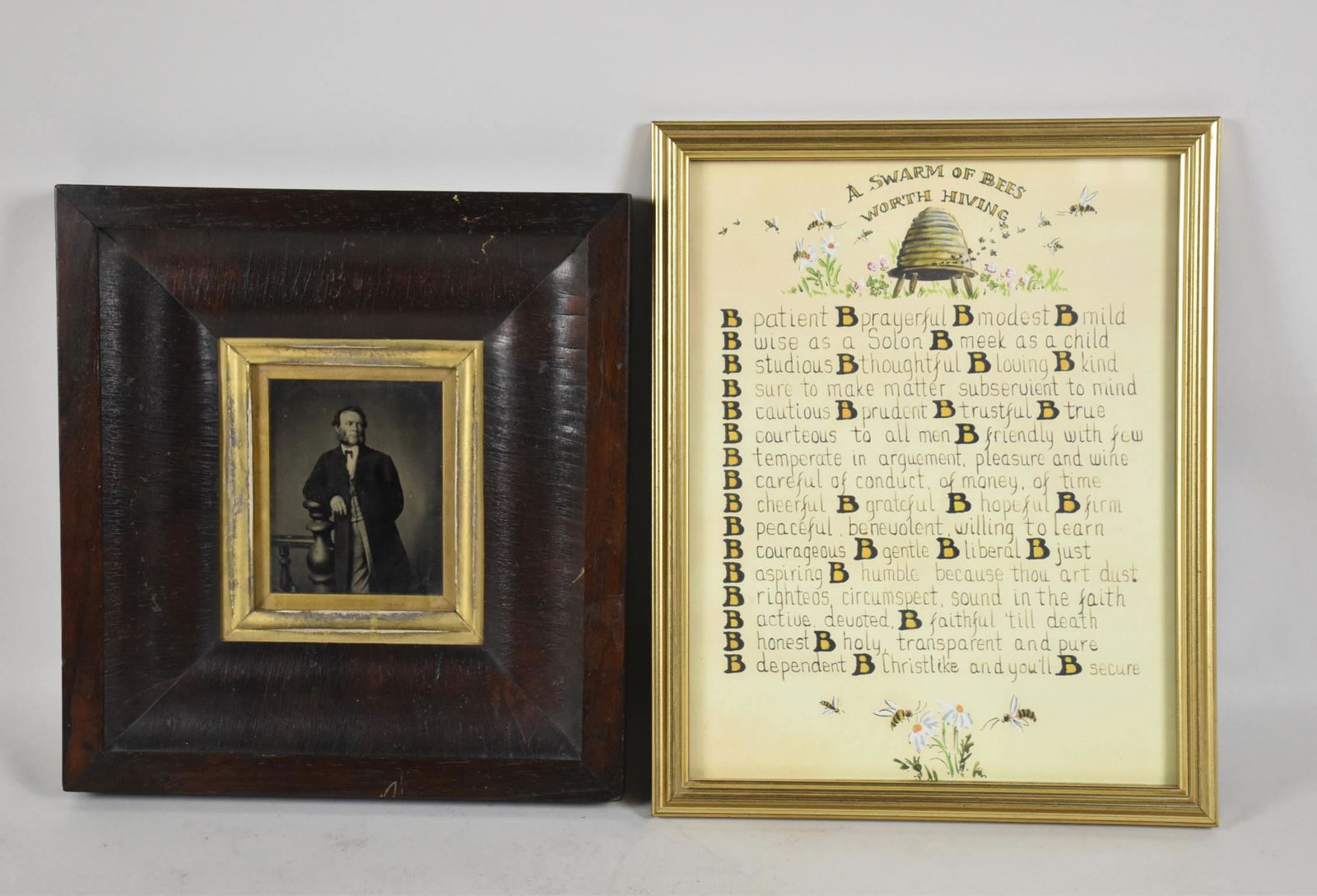 FRAMED TINTYPE OF A GENTLEMAN (1 of 4)