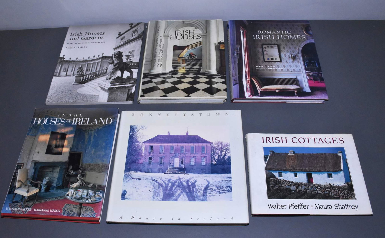 IRISH HOUSES & GARDENS; ROMANTIC IRISH HOMES;: IRISH HOUSES & GARDENS; ROMANTIC IRISH HOMES; BONNETTSTOWN, A HOUSE IN IRELAND; HOUSES OF IRELAND; and IRISH COTTAGES. 5 Vols.