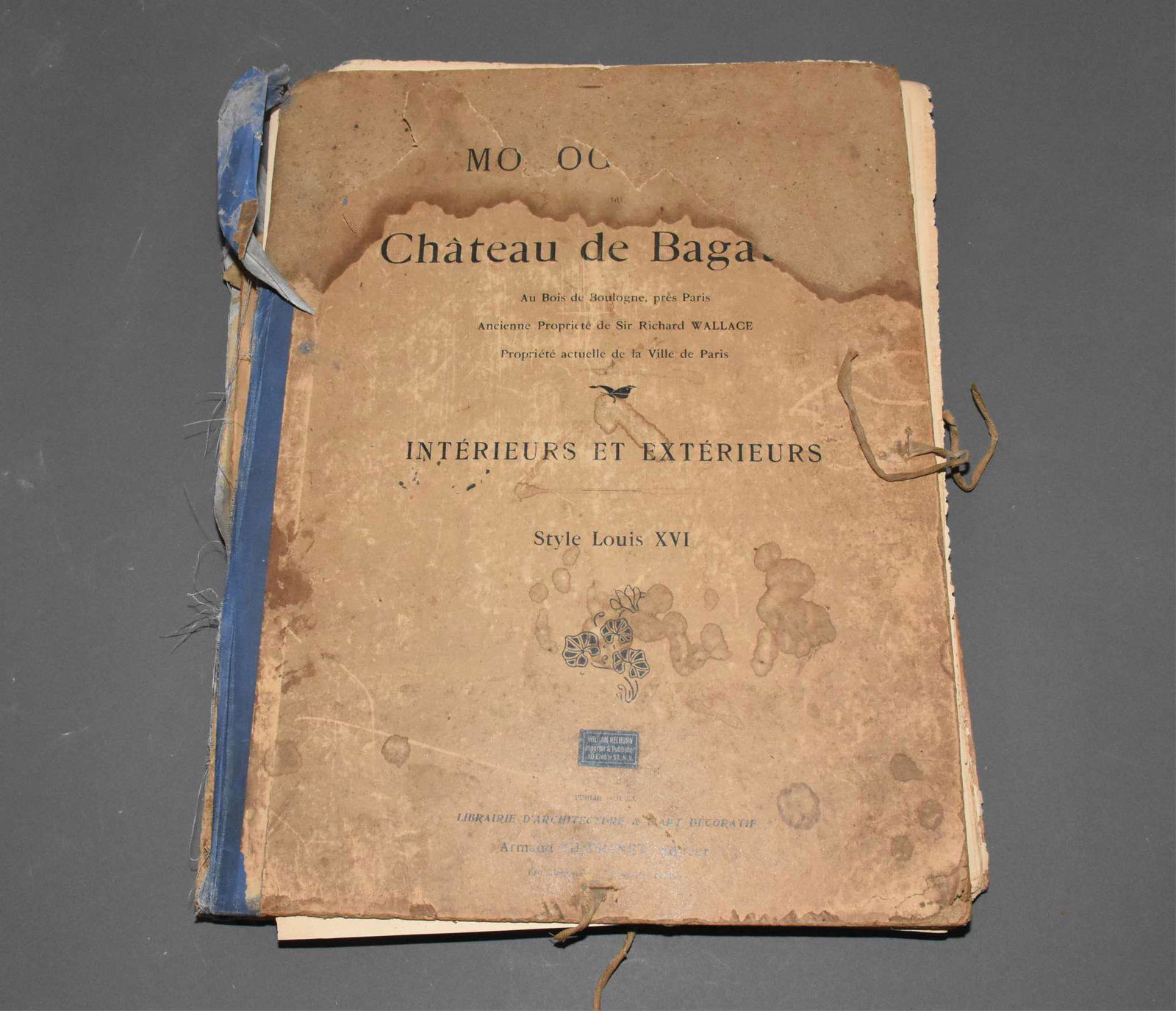 MONOGRAPH OF THE CHATEAU DE BAGATELLE INTERIORS (1 of 5)