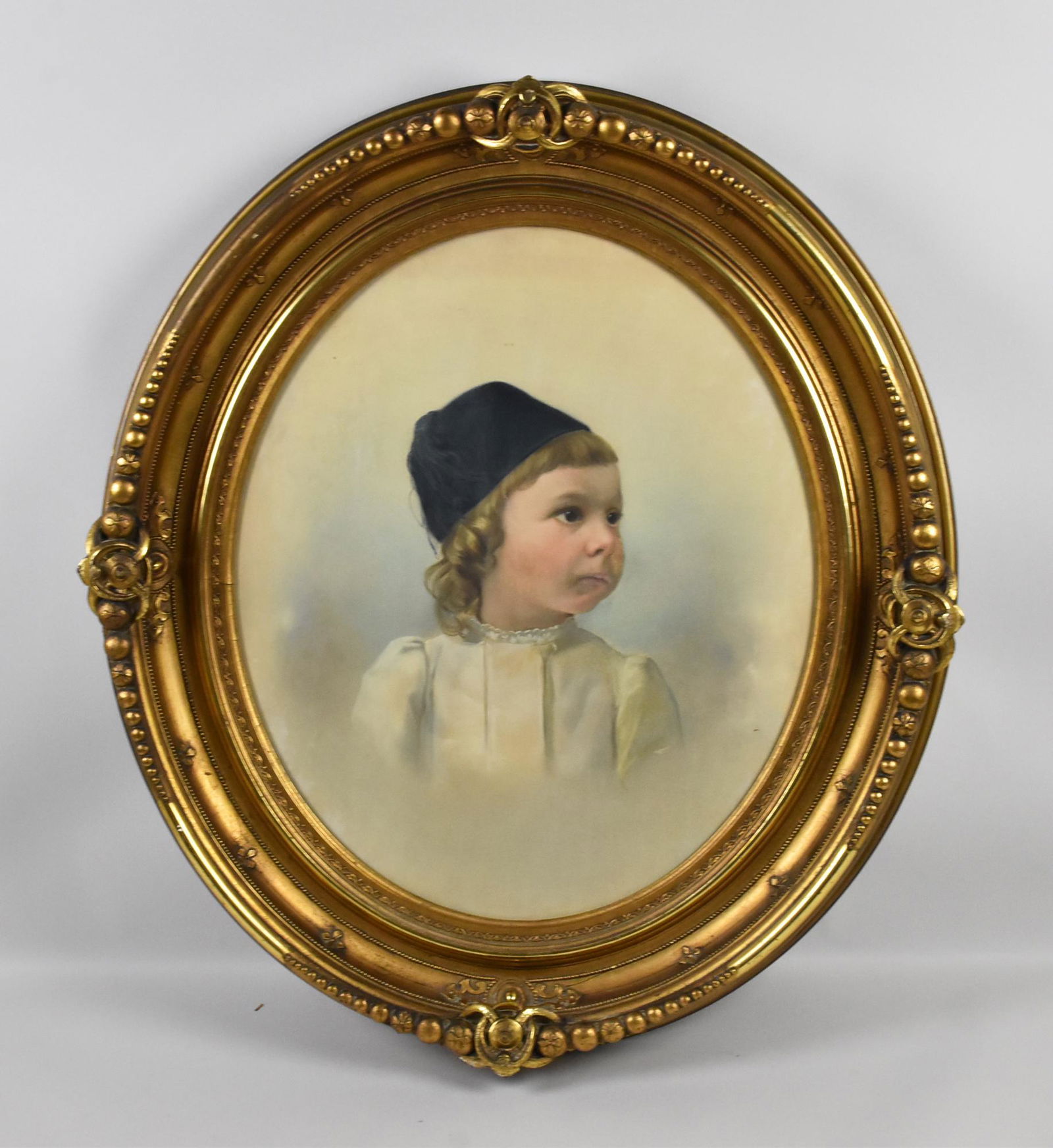 ANTIQUE VICTORIAN PASTEL PORTRAIT OF YOUNG BOY (1 of 5)
