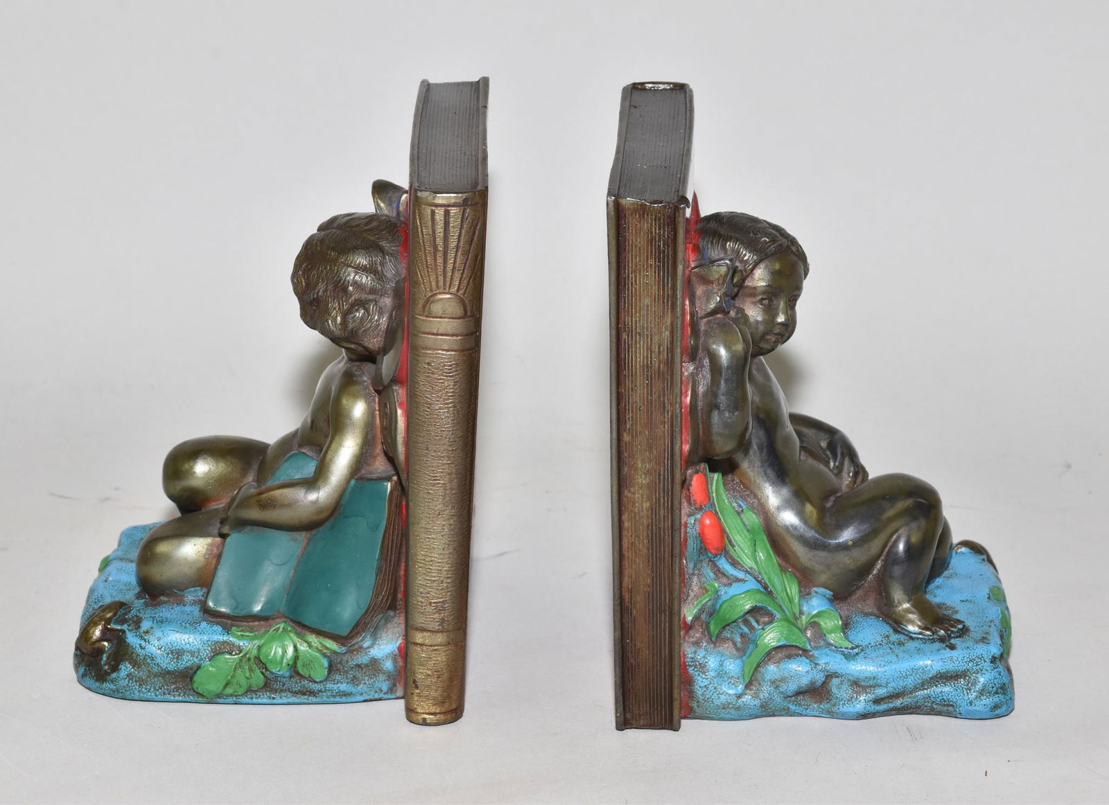 ANTIQUE 1924 RONSON ORIGINAL POLYCHROME SPELTER (1 of 4)