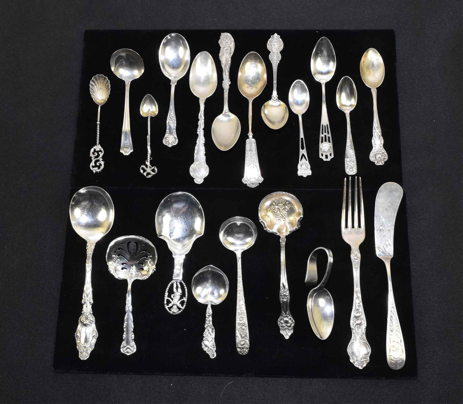 COLLECTION OF 21 SMALL STERLING SILVER FLATWARE (1 of 18)