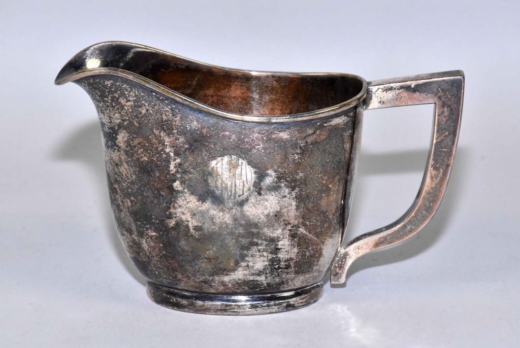 CHINESE EXPORT SILVER CREAM JUG. 4 1/4 inches high (1 of 5)