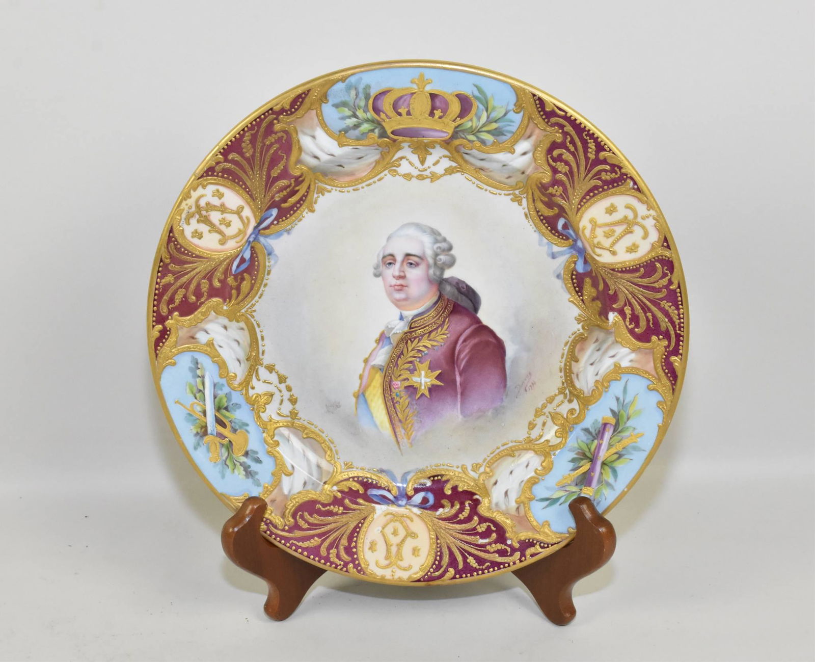 DATED 1 791 SEVRES PORTRAIT PLATE - Portrait of (1 of 11)