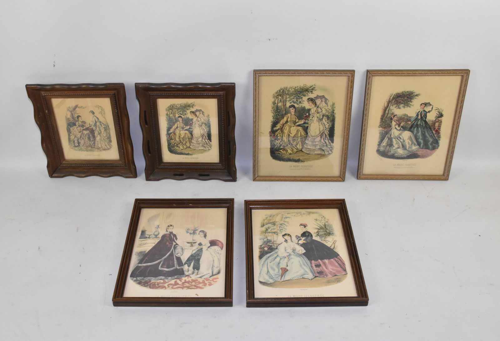 19TH CENTURY FASHION PRINTS - Six. "Lamode llust. (1 of 4)