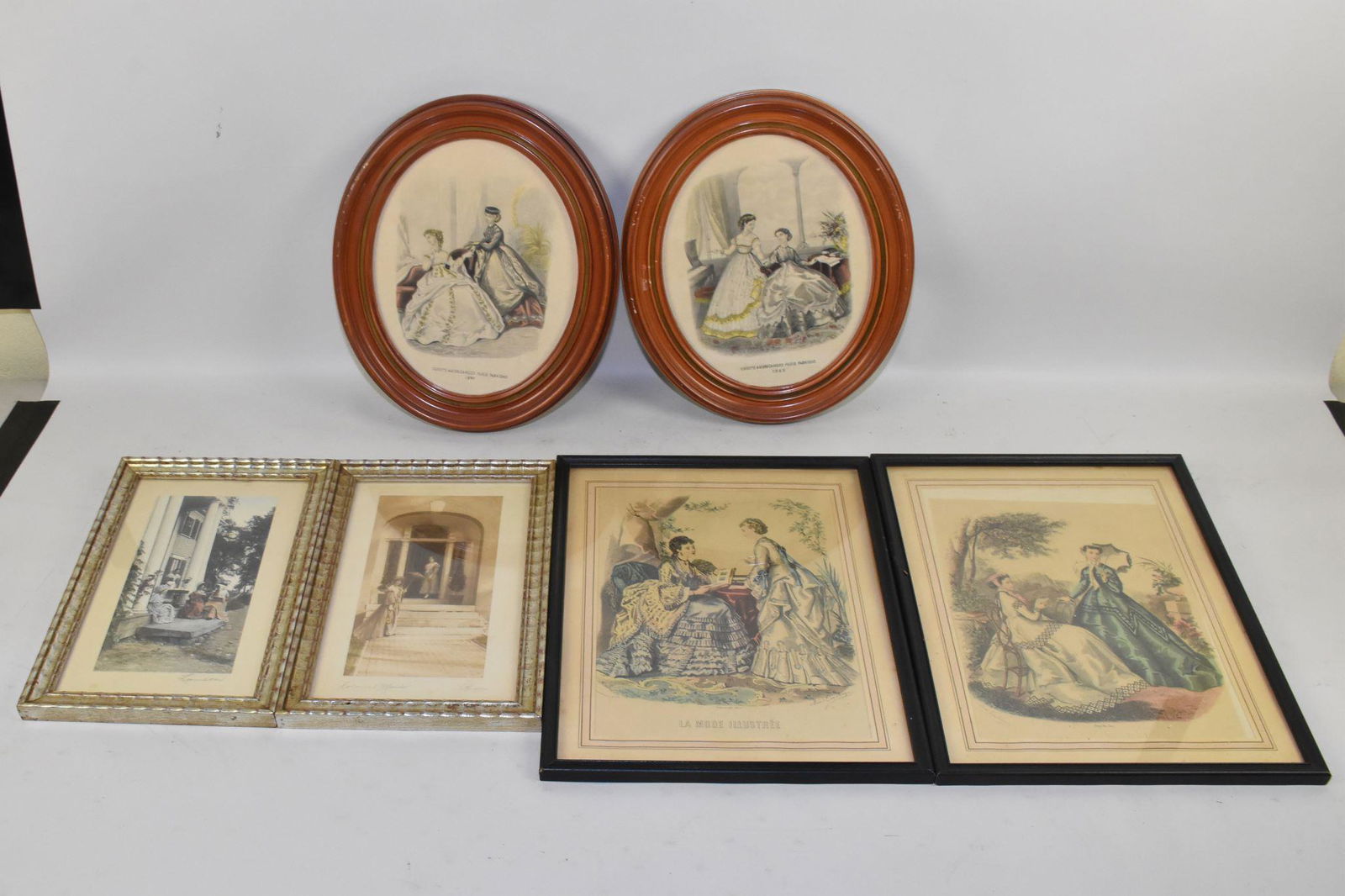 VICTORIAN FASHION PRINTS - Three pair. Assorted (1 of 4)