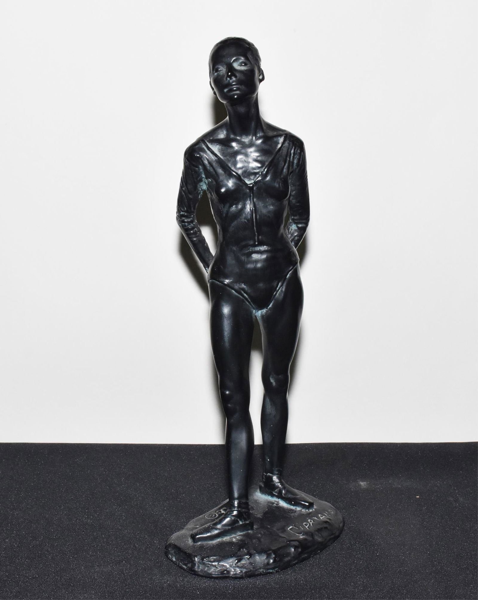 SIGNED CIPRIANO 20TH CENTURY, BRONZE OVERLAY (1 of 8)