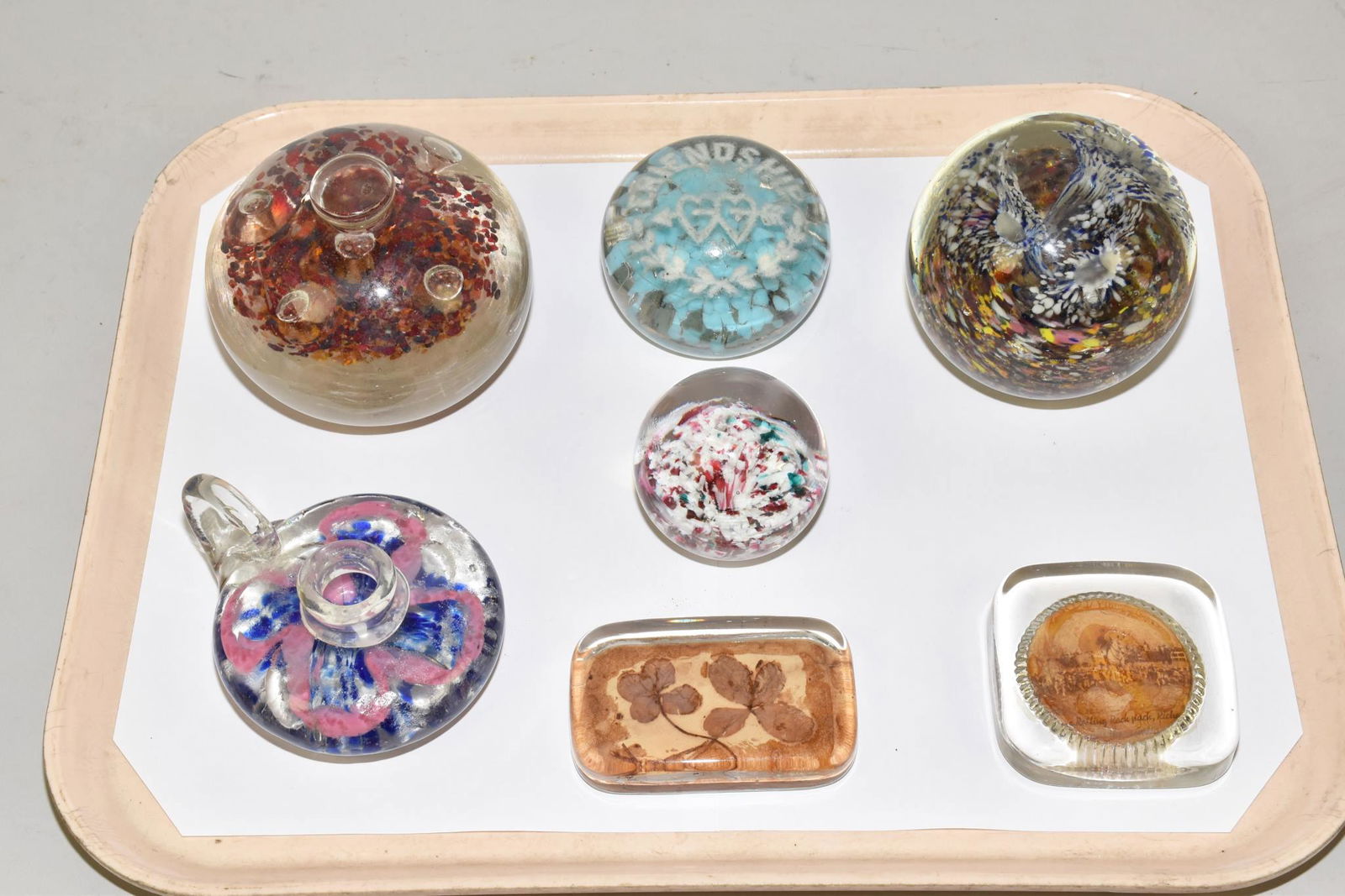 PLAIN GLASS PAPERWEIGHTS - Seven. (1 of 9)