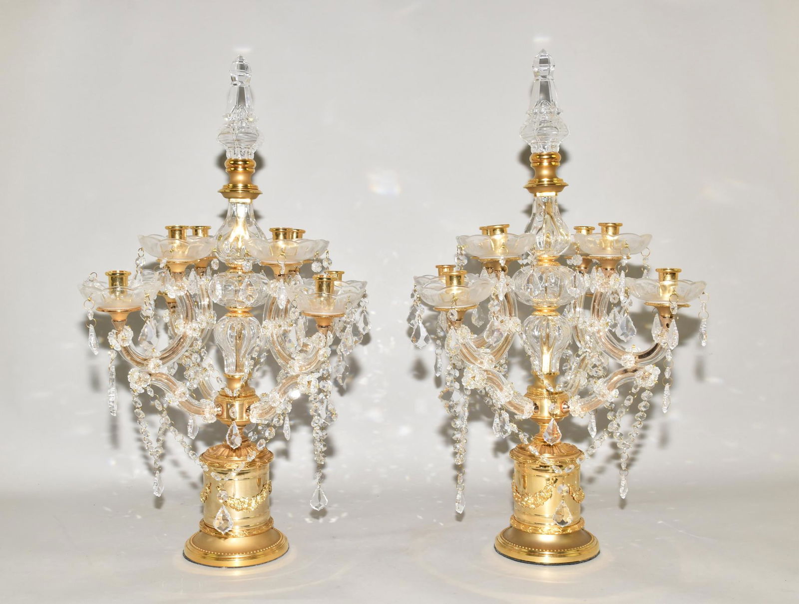 PAIR OF CANDELABRA. With eight lights (1 of 5)