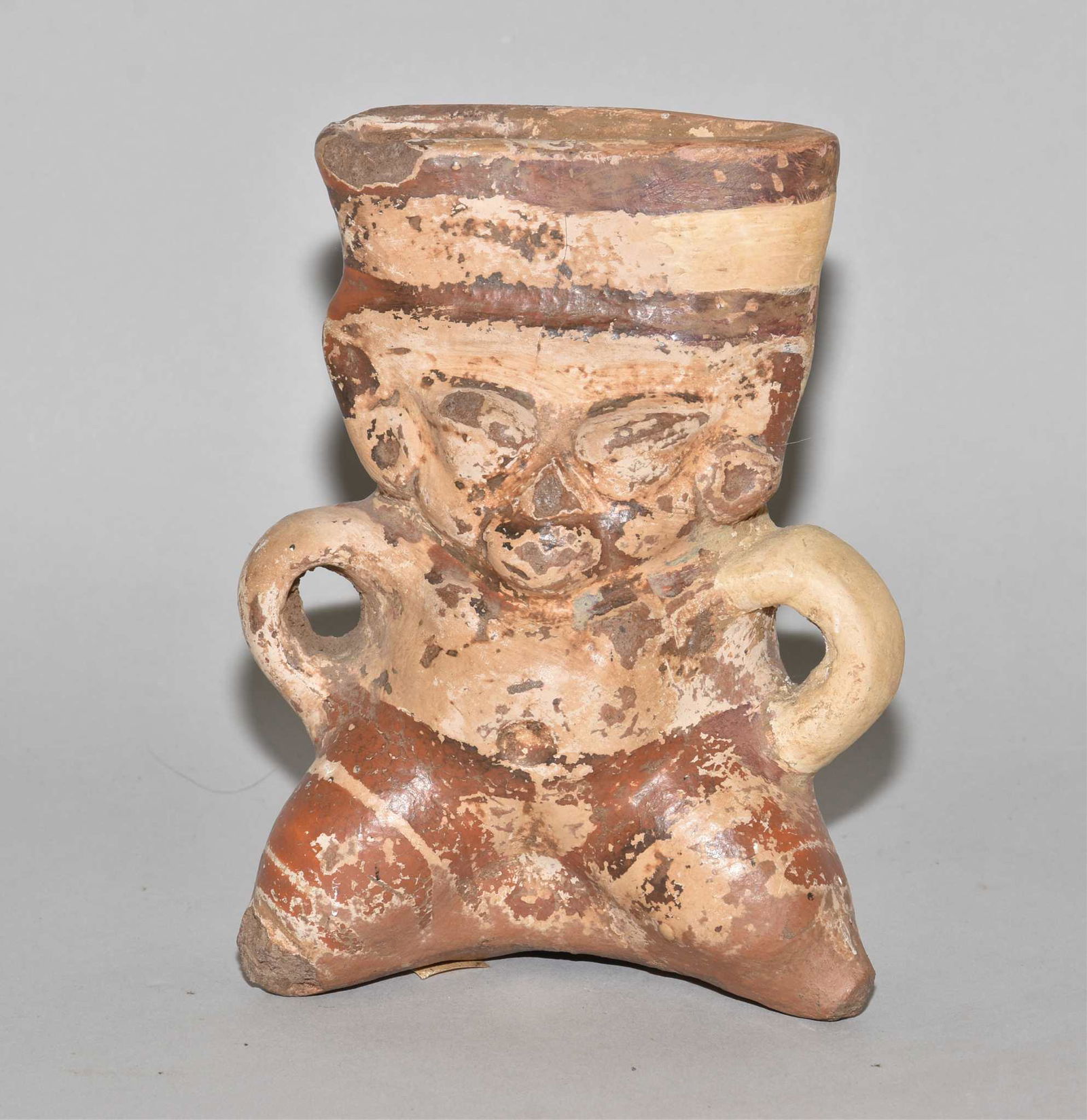 PRE-COLUMBIAN POTTERY FIGURAL ARTIFACT (1 of 6)