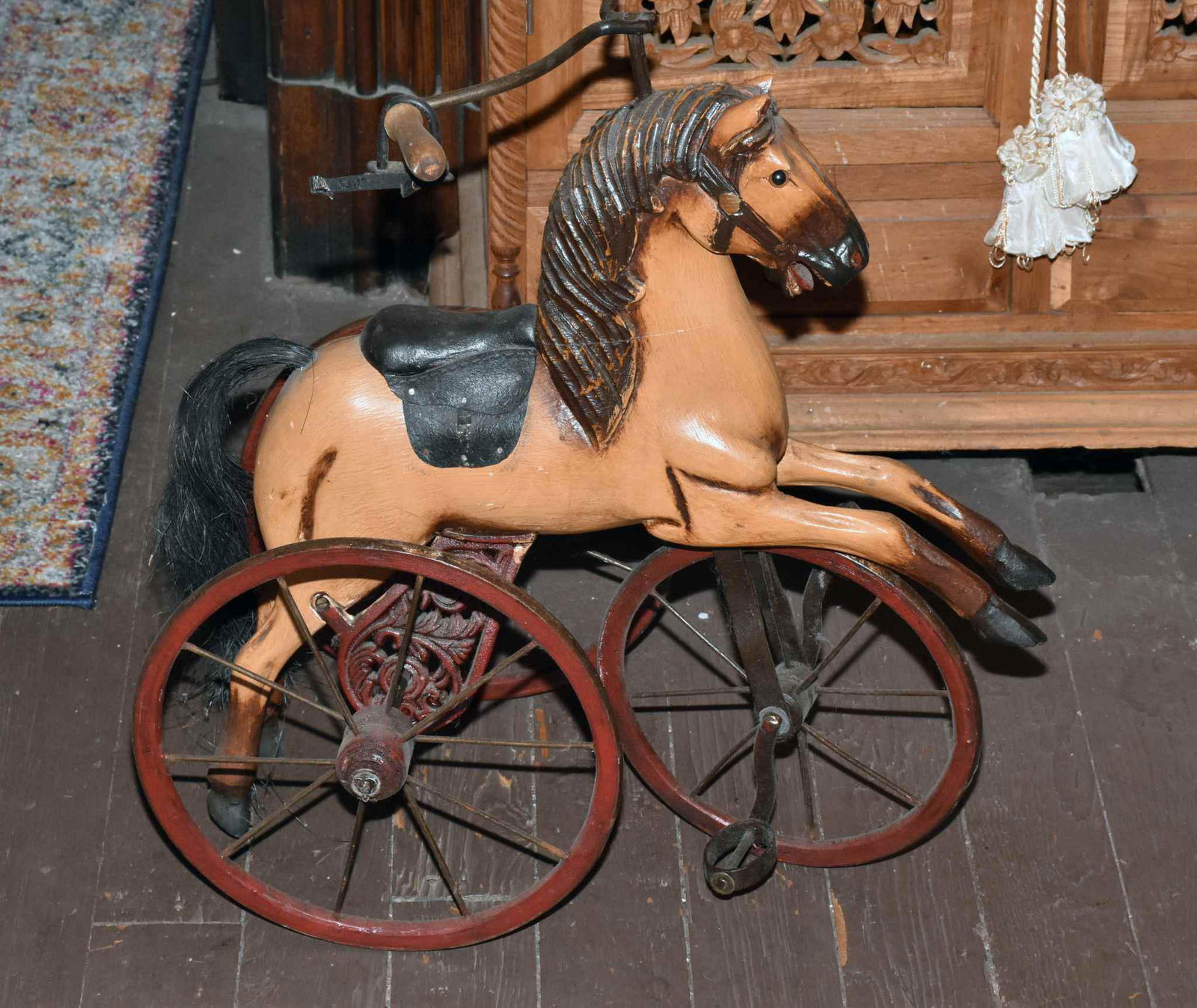 ANTIQUE CHILD'S ROCKING HORSE (1 of 5)