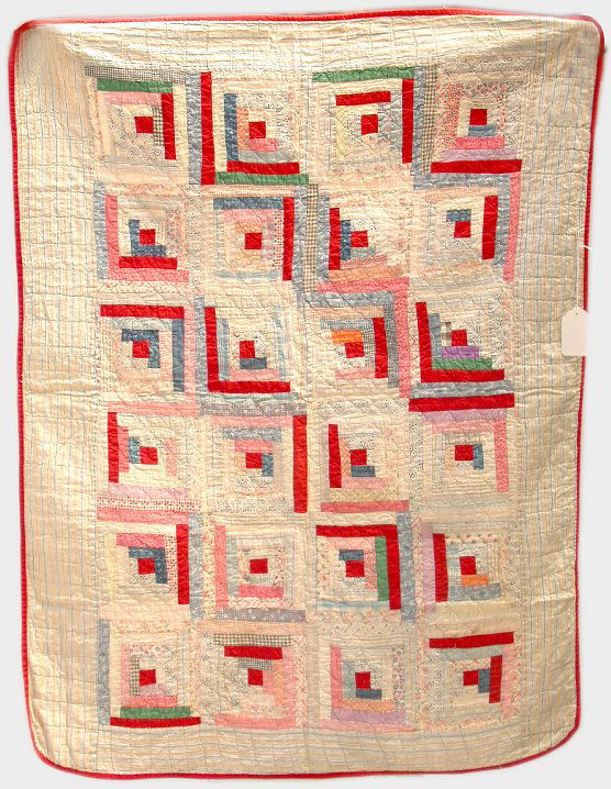 1163 LOG CABIN BABY QUILT.