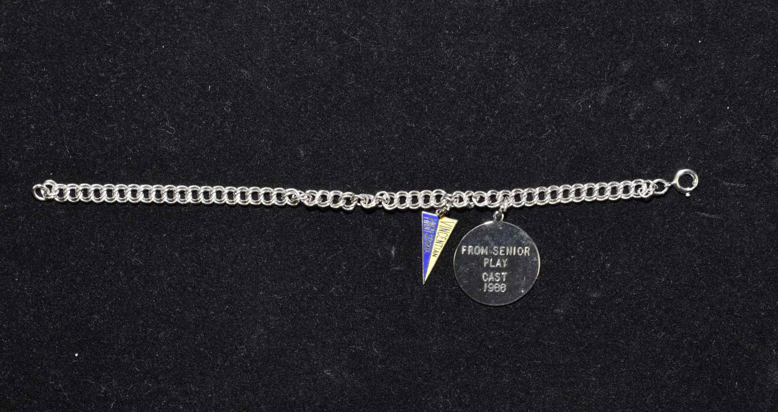 ELCO STERLING DOUBLE CHAIN CHARM BRACELET (1 of 4)