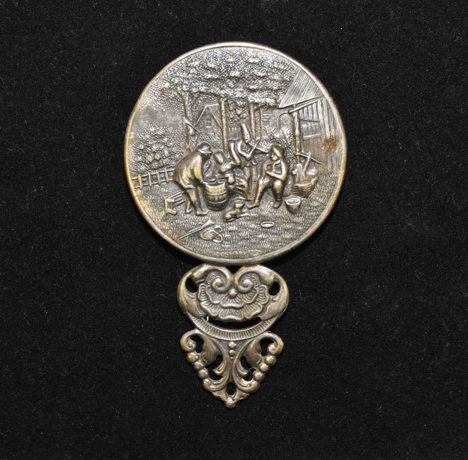 SMALL REPOUSSE SILVER HAND MIRROR (1 of 3)