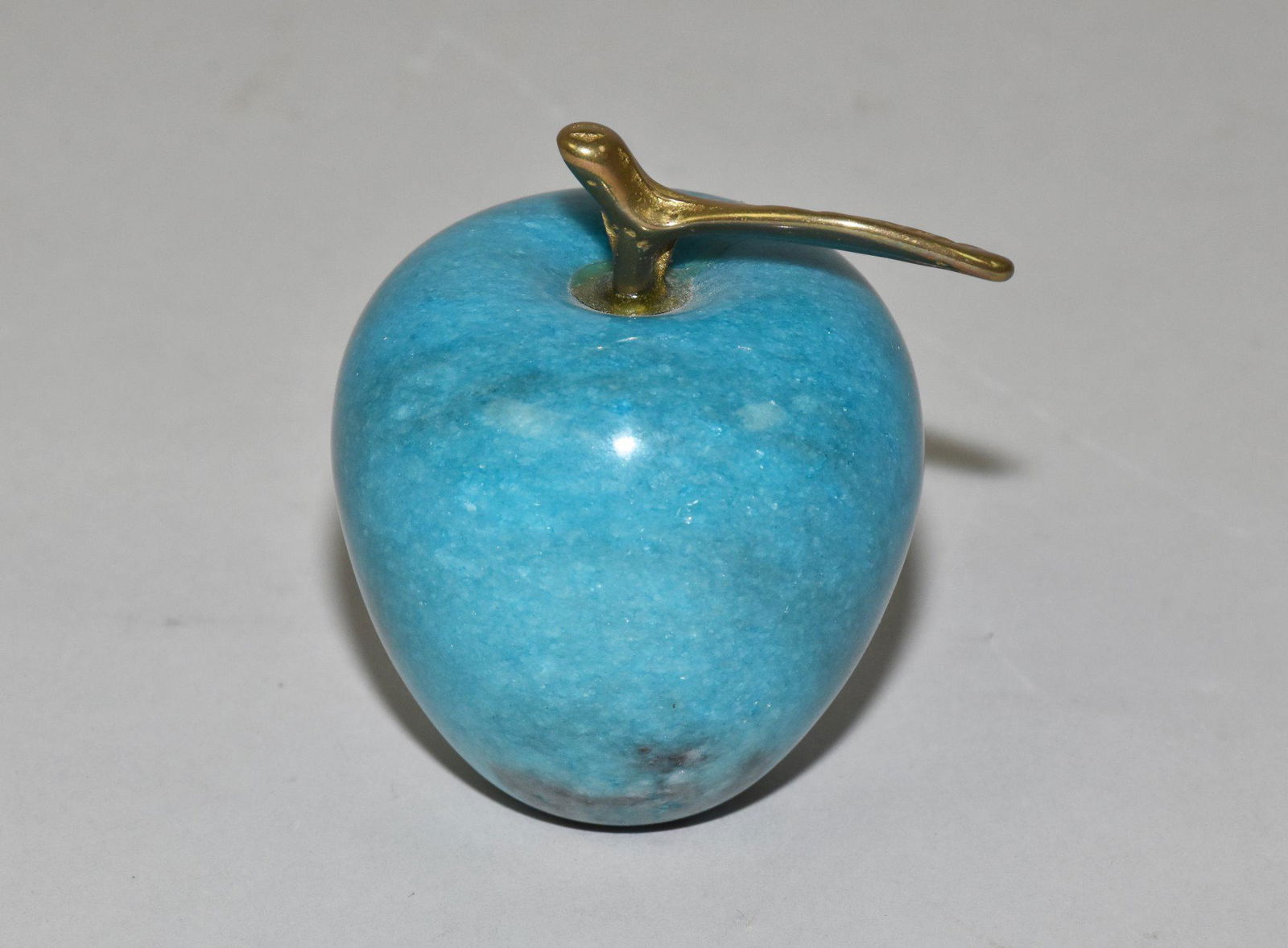 TURQUOISE APPLE PAPERWEIGHT (1 of 3)