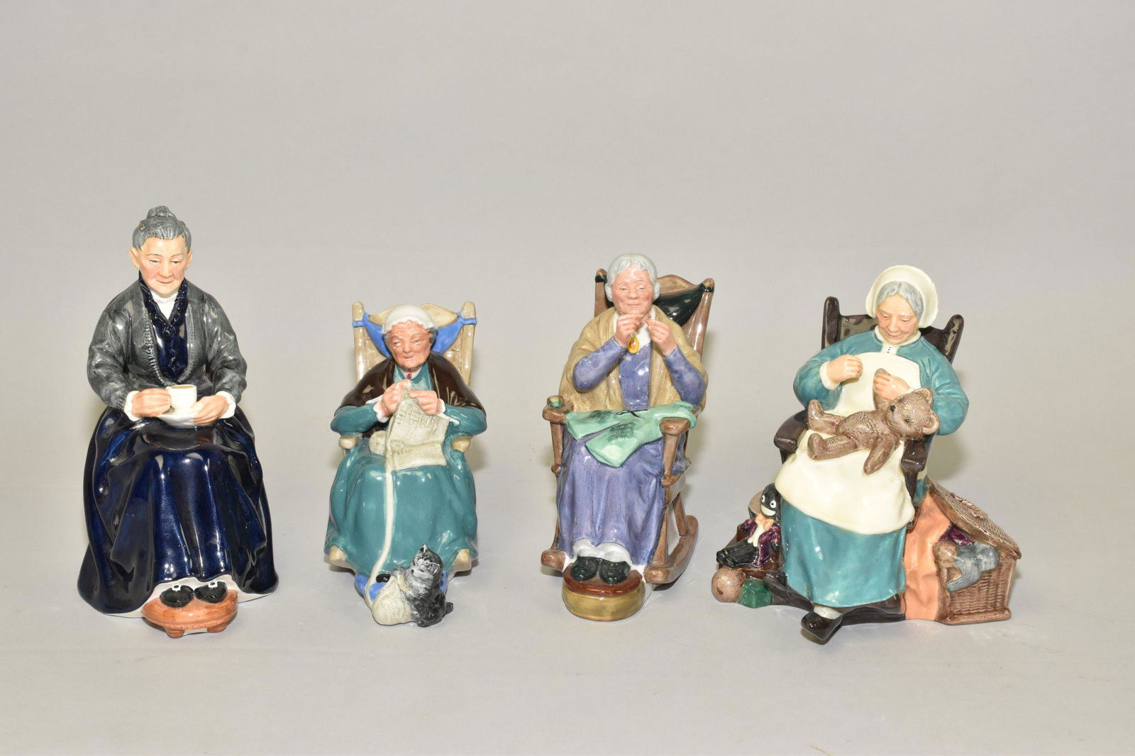 ROYAL DOULTON ROCKING CHAIR LADIES FIGURINES (1 of 3)