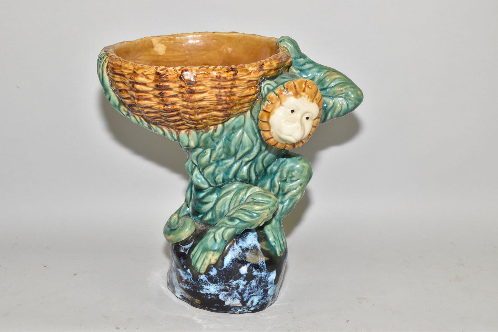 JUNGLE MOTIF FIGURAL PEDESTAL COMPOTE (1 of 5)