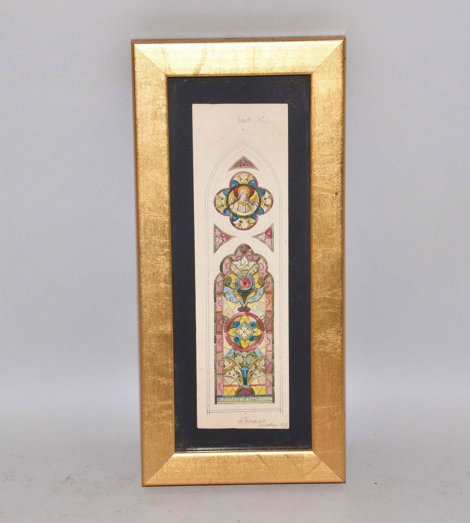 STAINED GLASS WINDOW COLORED DRAWING (1 of 5)