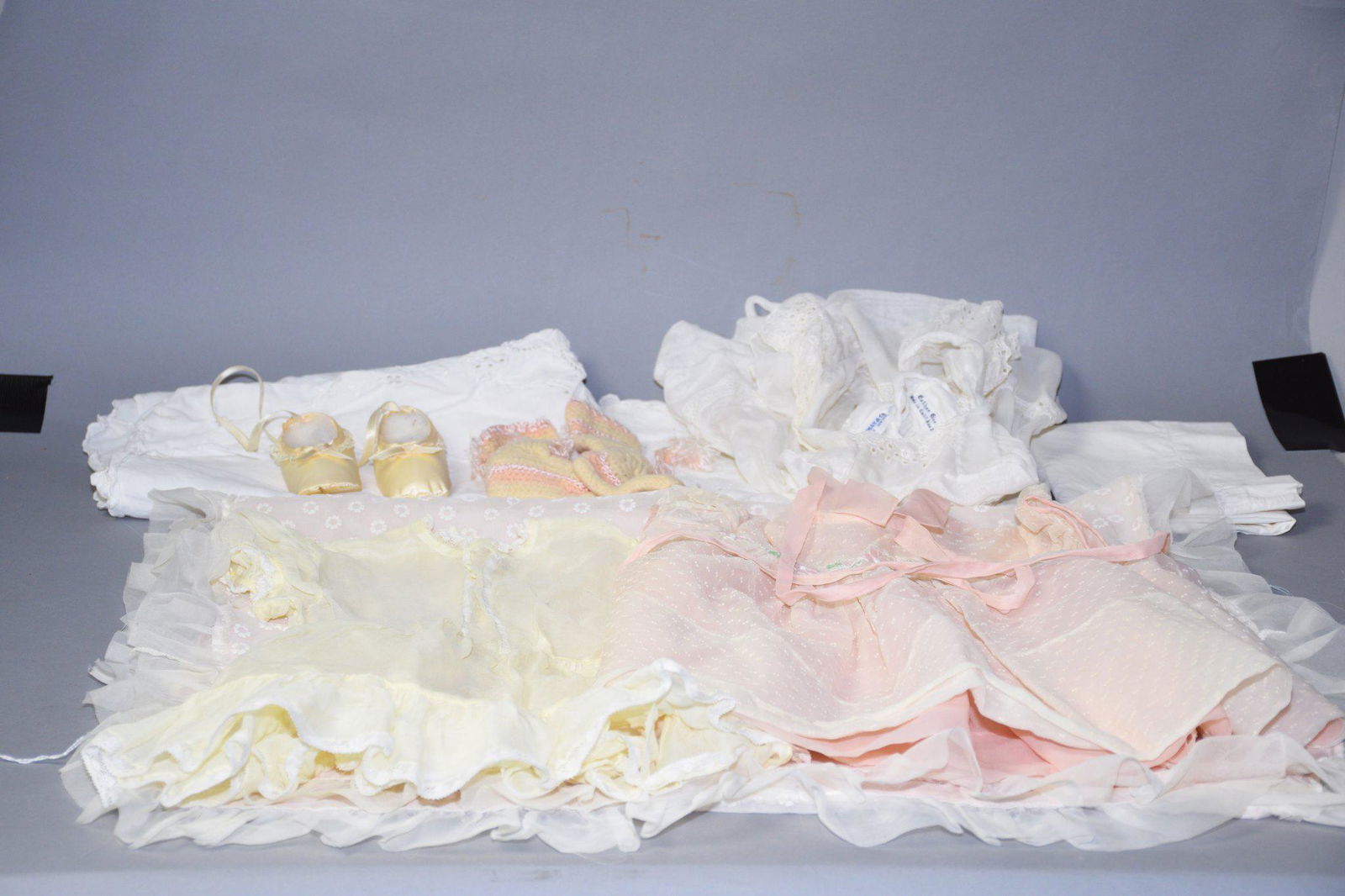 LOT OF VINTAGE INFANT CLOTHING. With dresses, (1 of 1)
