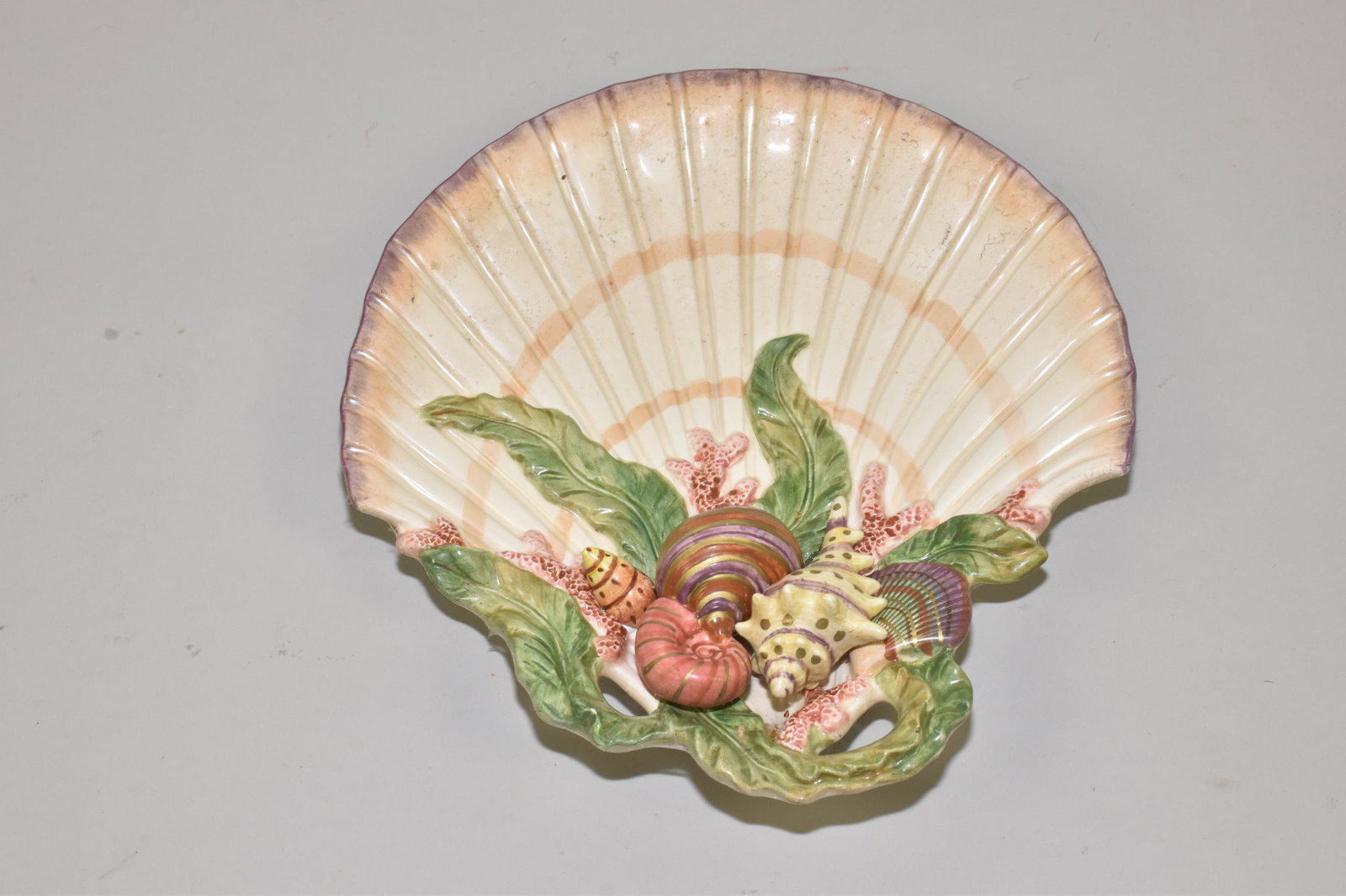 FITZ & FLOYD PLATTER - Scallop shell, seaweed and (1 of 4)