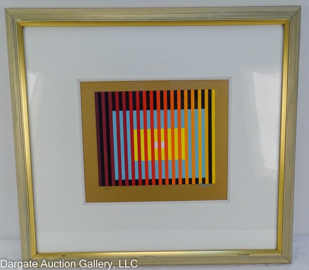 YAACOV AGAM NINE X THREE X FIVE SERIGRAPH (1 of 6)