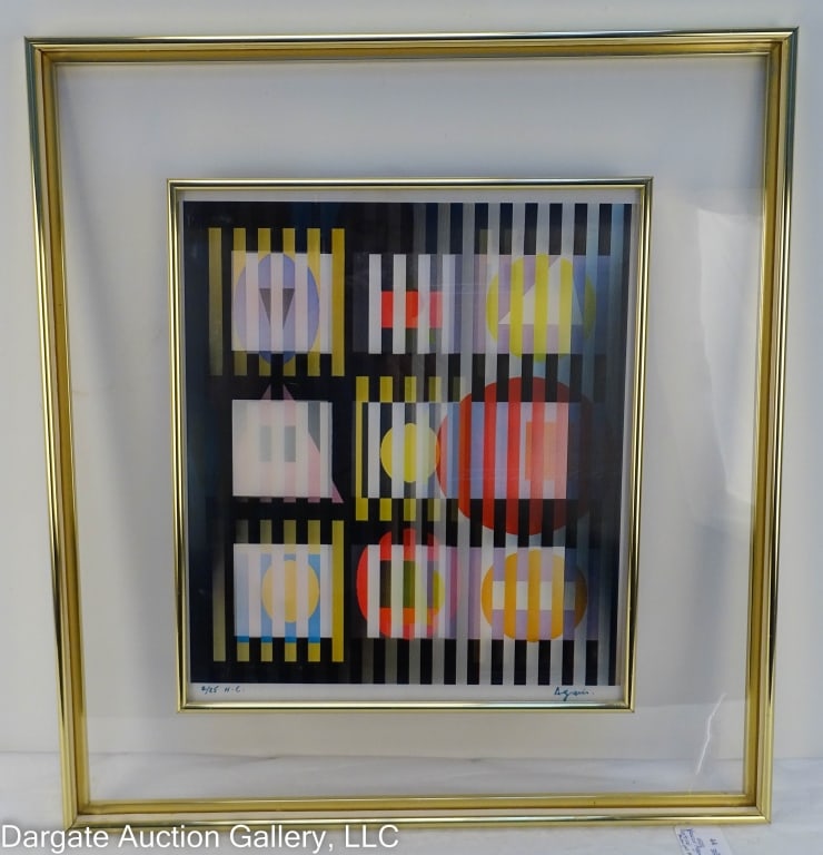 YAACOV AGAM VERTICAL MIDNIGHT #4 AGAMOGRAPH (1 of 6)