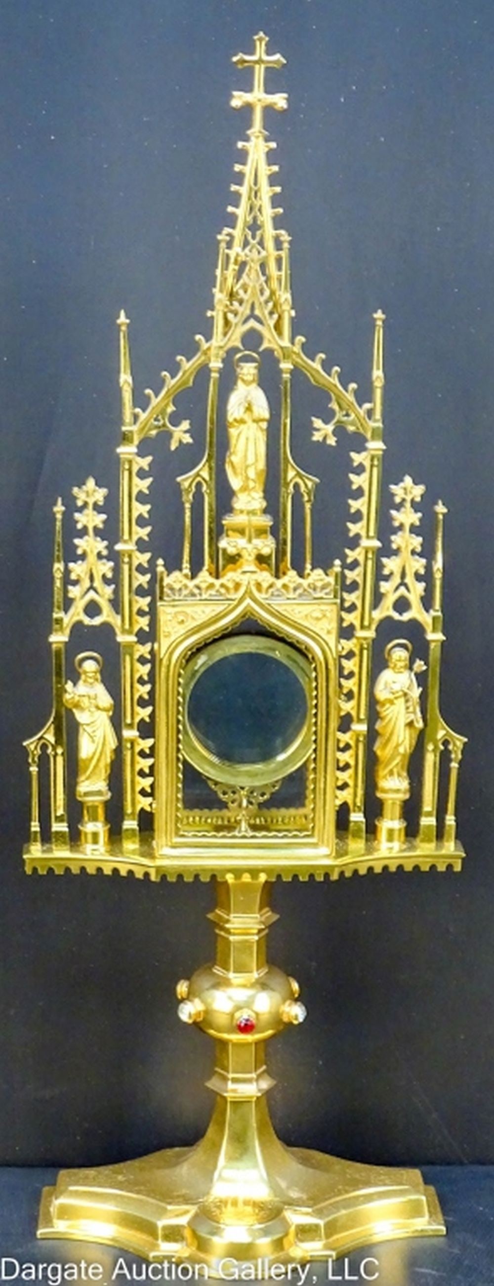 GOTHIC GILT BRONZE HOLY FAMILY MONSTRANCE (1 of 7)