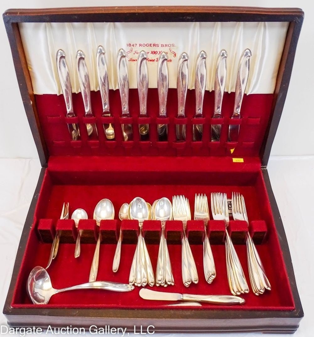 52pc REED & BARTON  STERLING SCULPTURE FLATWARE (1 of 5)