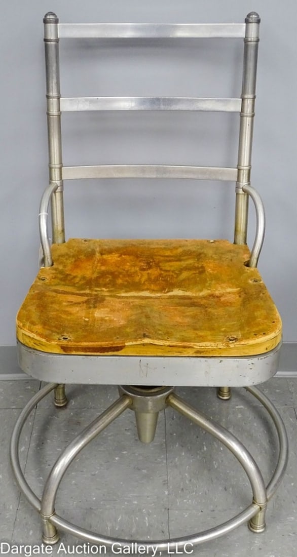 1930'S WARREN McARTHUR ALUMINUM SWIVEL CHAIR (1 of 13)