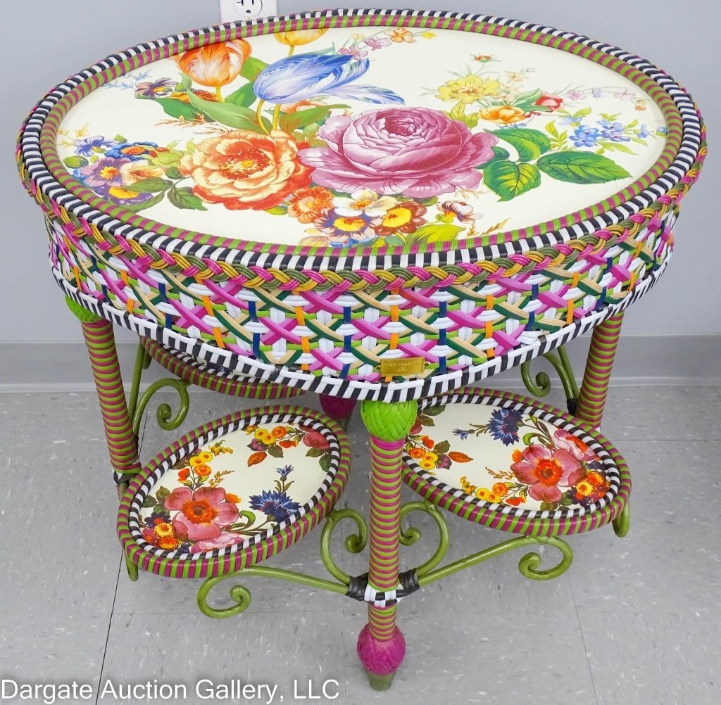 MACKENZIE CHILDS FLOWER MARKET OUTDOOR TABLE (1 of 6)
