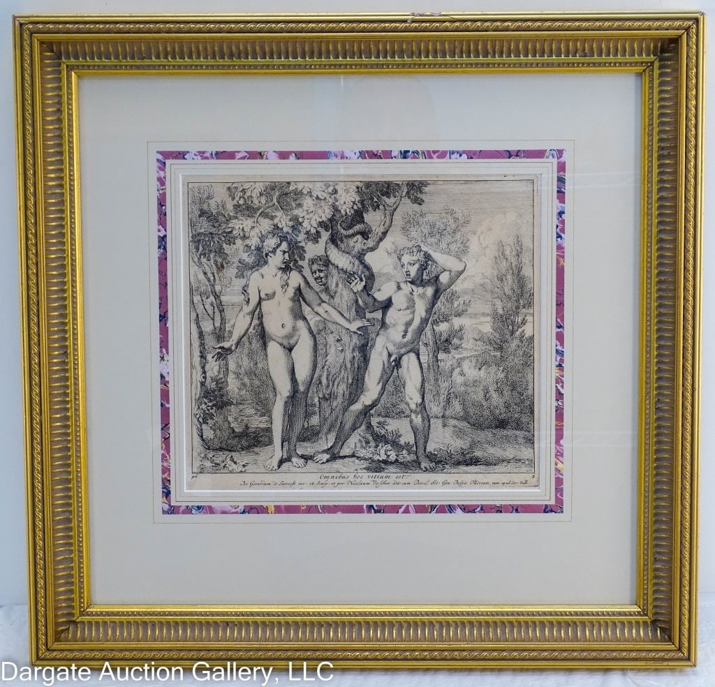 GERARD DE LAIRESSE ADAM & EVE & THE SNAKE ETCHING (1 of 4)
