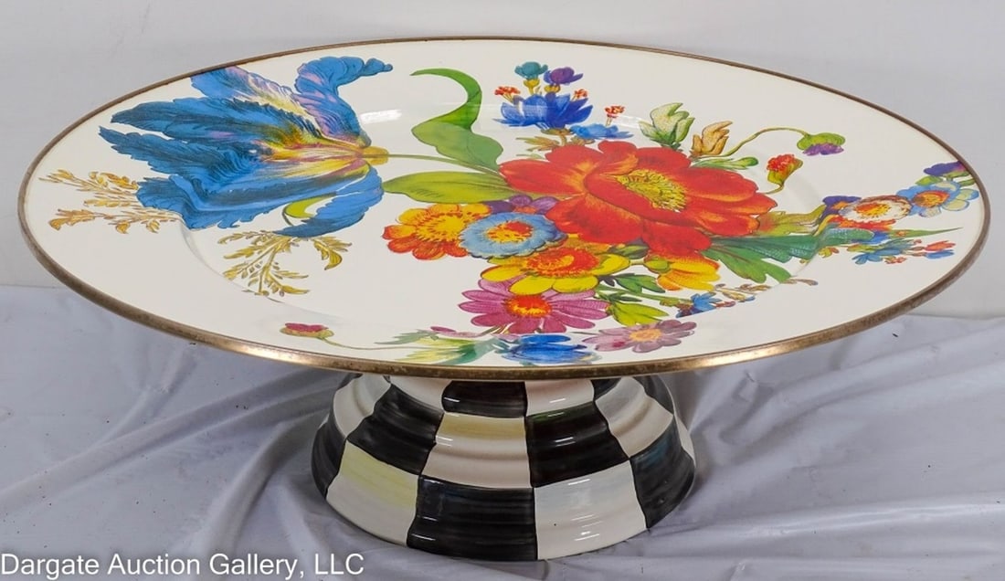 MACKENZIE CHILDS FLOWER MARKET PEDESTAL PLATTER (1 of 5)