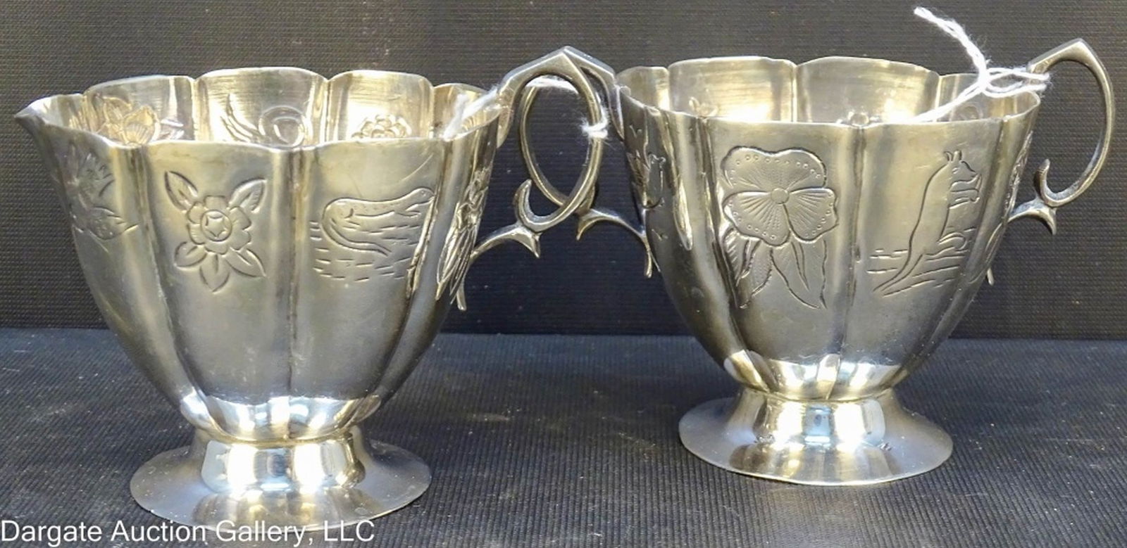 I MACIEL MEXICAN STERLING CREAM & SUGAR BOWL (1 of 4)