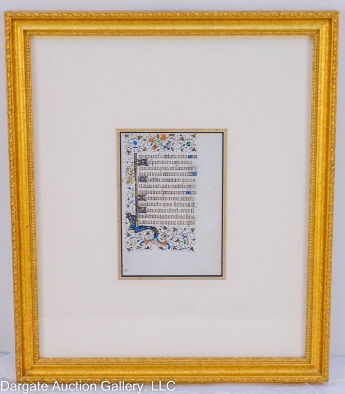 15th C MEDIEVAL MANUSCRIPT MISSAL LEAF ON VELLUM (1 of 5)