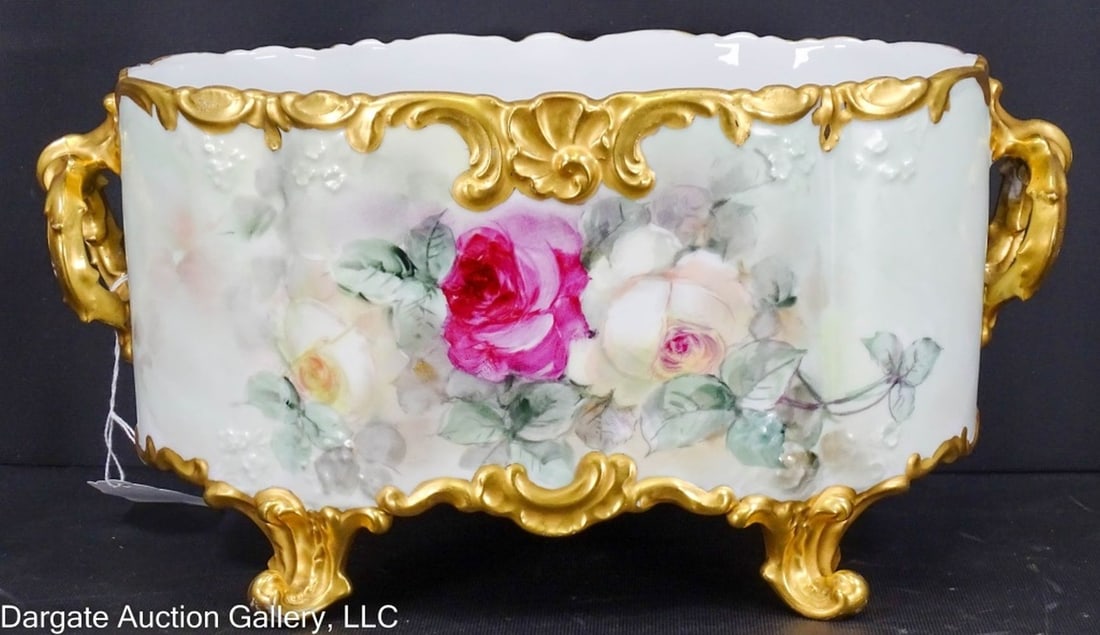 19th C LIMOGES D&C PORCELAIN FOOTED JARDINIERE (1 of 8)