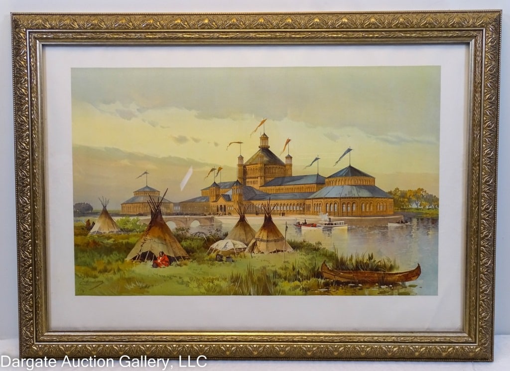 COLUMBIAN EXPOSITION LITHO FISHERIES BUILDING (1 of 5)