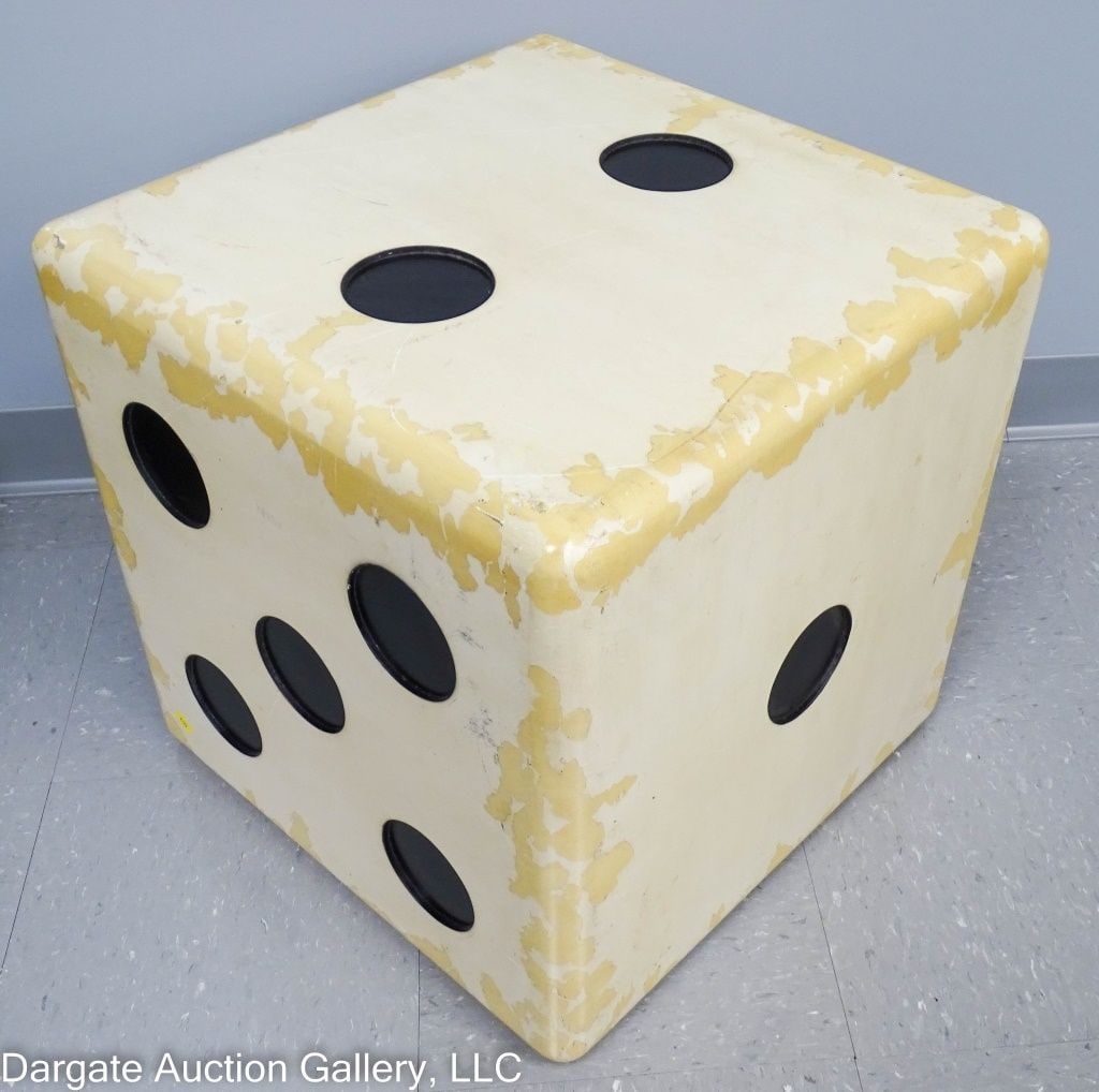 UTTERMOST DISTRESSED WHITE DICE ACCENT TABLE (1 of 2)