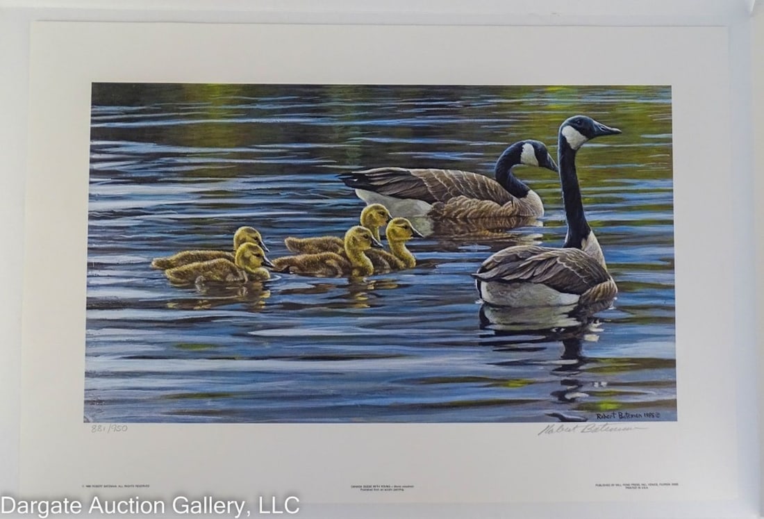 ROBERT BATEMAN CANADA GEESE WITH YOUNG LE PRINT (1 of 4)