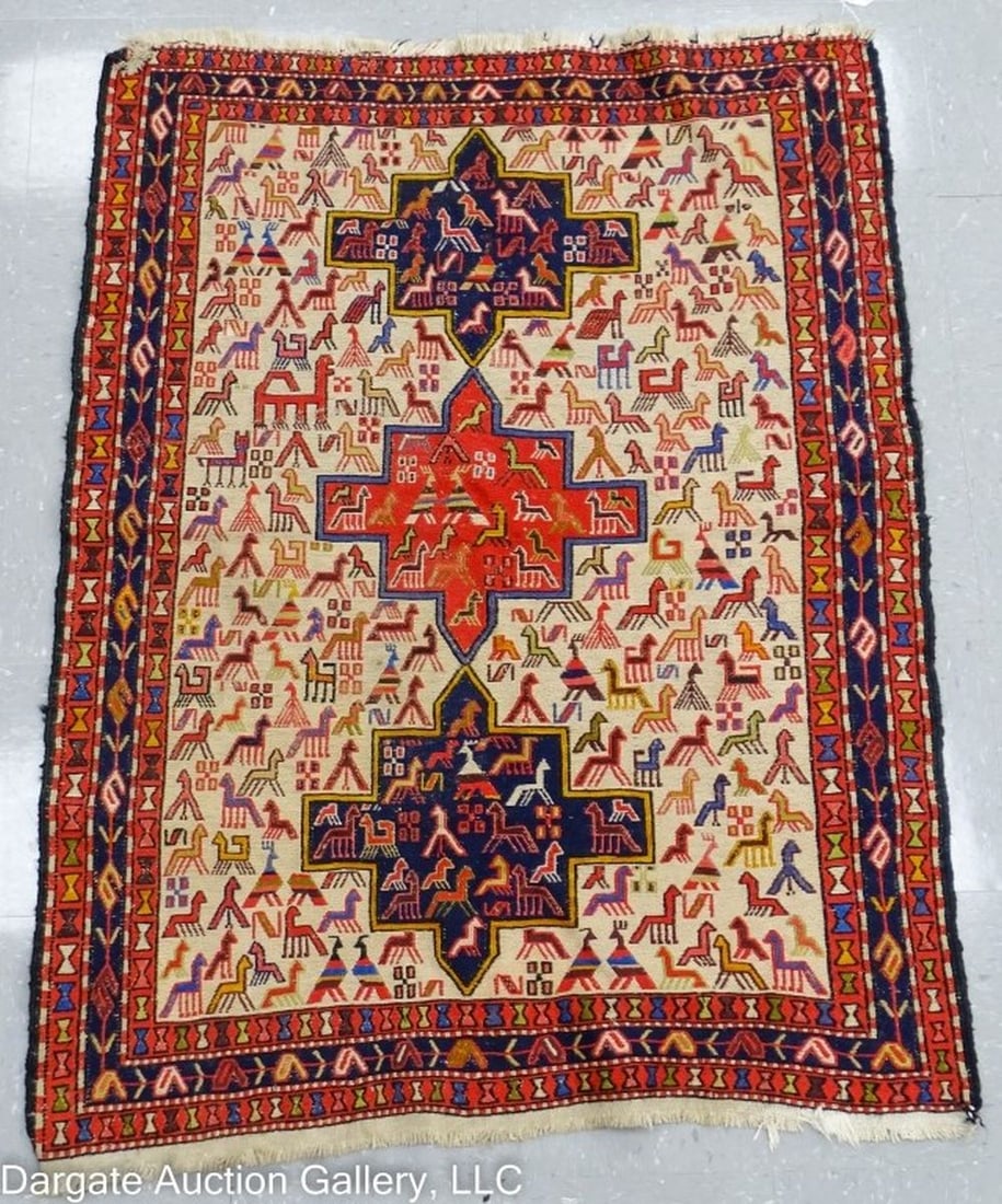 PERSIAN ARDABIL RUG 56" x 42.5" (1 of 4)