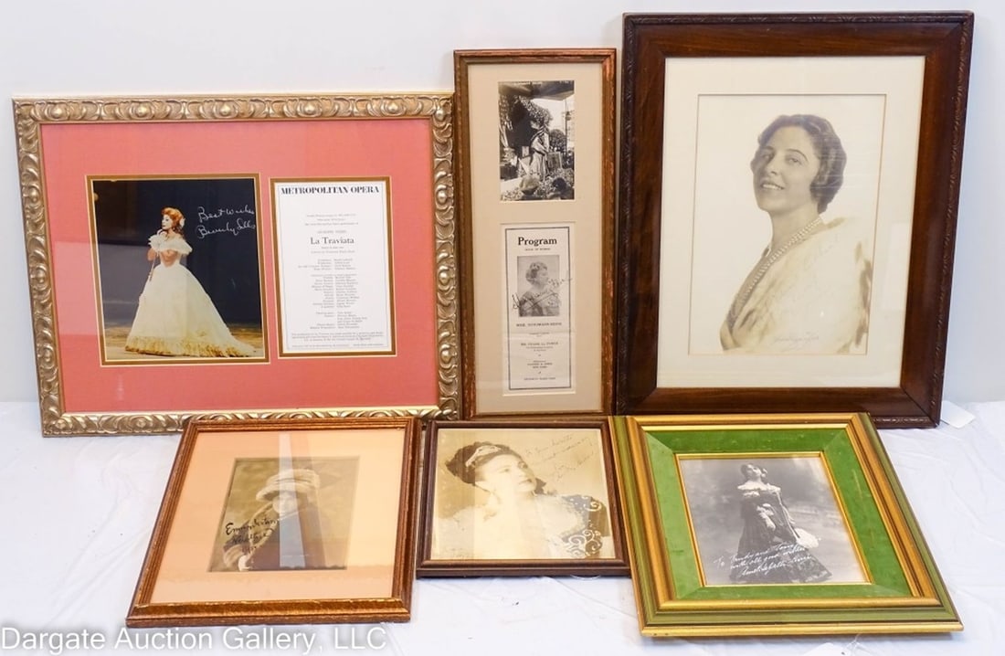 6 FRAMED FEMALE OPERA SINGERS SIGNED PHOTOS (1 of 7)