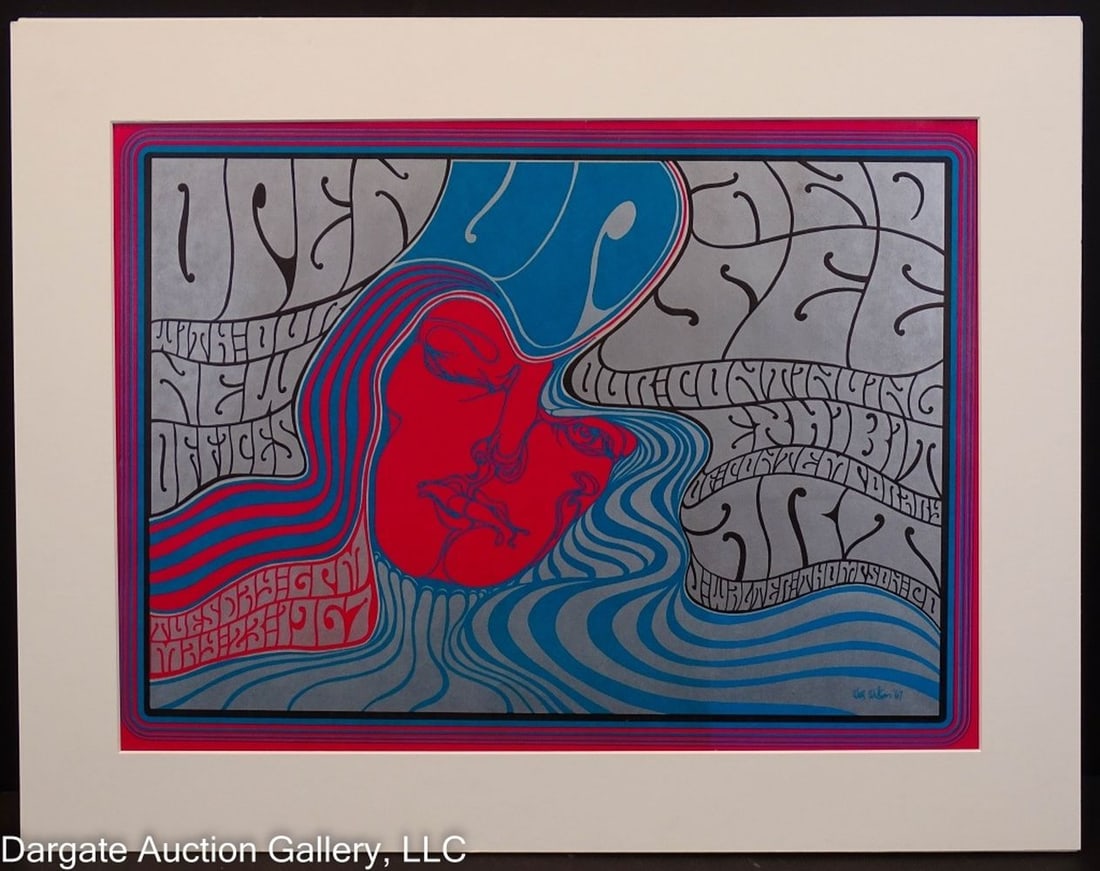 WES WILSON OPEN UP AND SEE 1967 EXHIBITION POSTER (1 of 5)