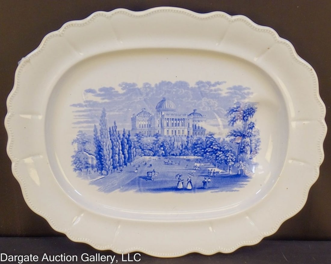 STAFFORDSHIRE VIEW OF DC CAPITOL MEAT PLATTER (1 of 4)