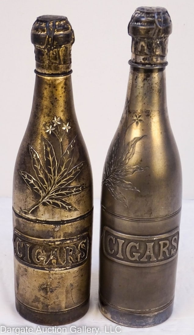 (2) PAIRPOINT CHAMPAGNE BOTTLE CIGAR HOLDERS (1 of 7)