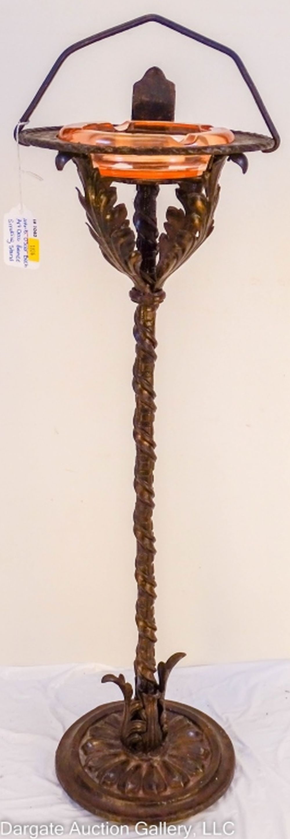 ART DECO BRONZE SMOKING STAND OSCAR BACH (ATTR) (1 of 7)