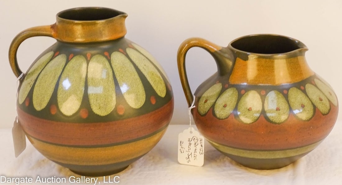 SET OF 2 PORTA CELI SPAIN POTTERY JUGS (1 of 6)