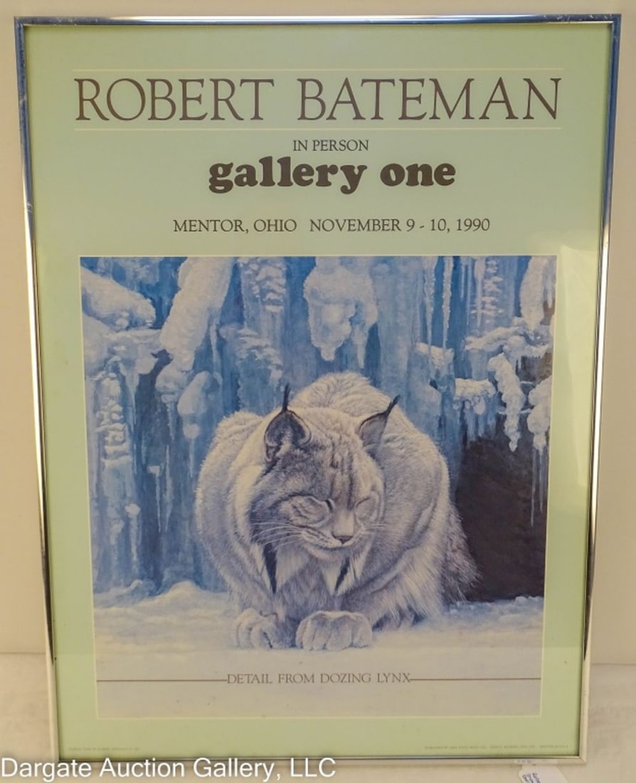 ROBERT BATEMAN SHOW POSTER NOV 1990 DOZING LYNX (1 of 2)
