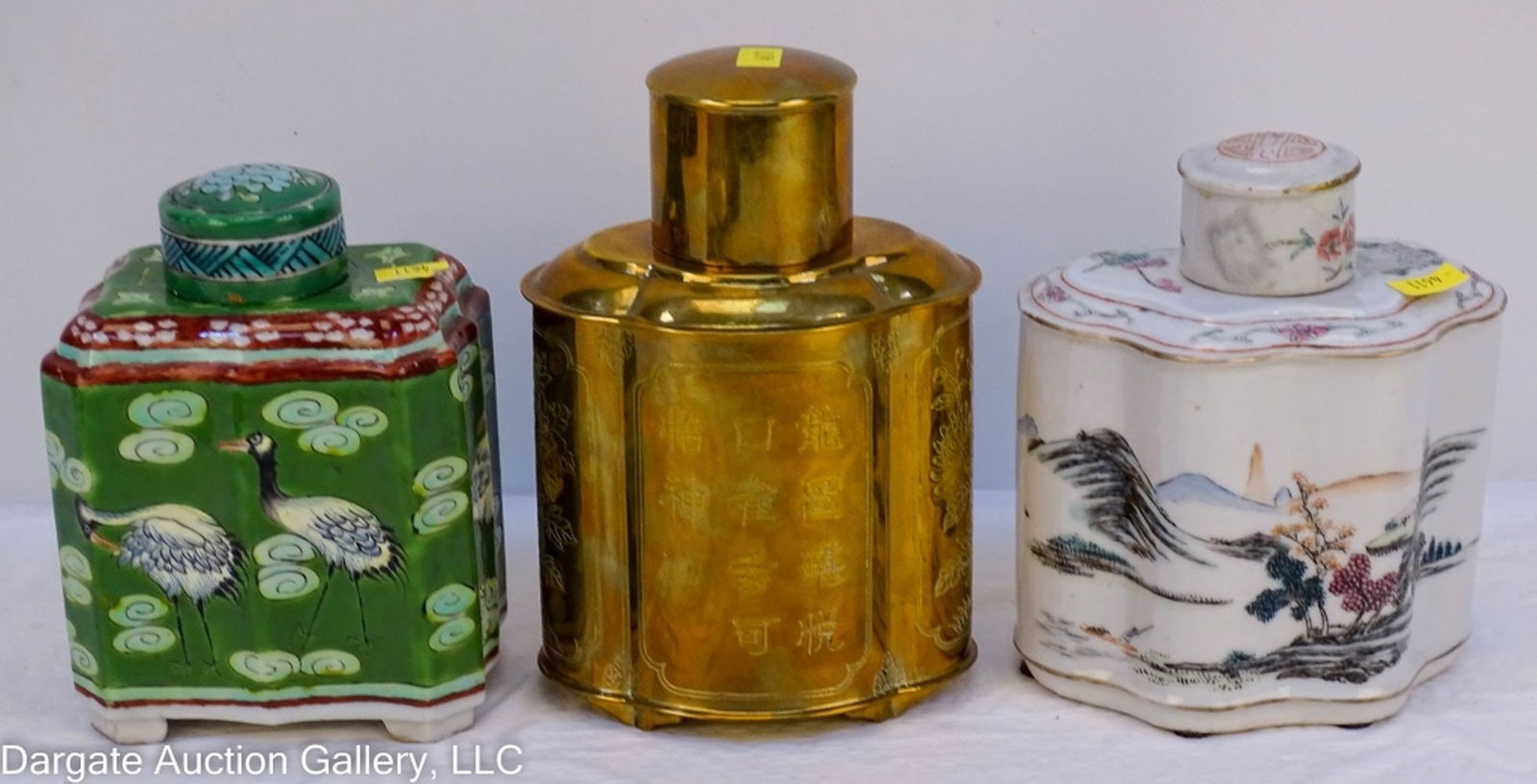 3 CHINESE TEA CADDY JARS (1 of 3)