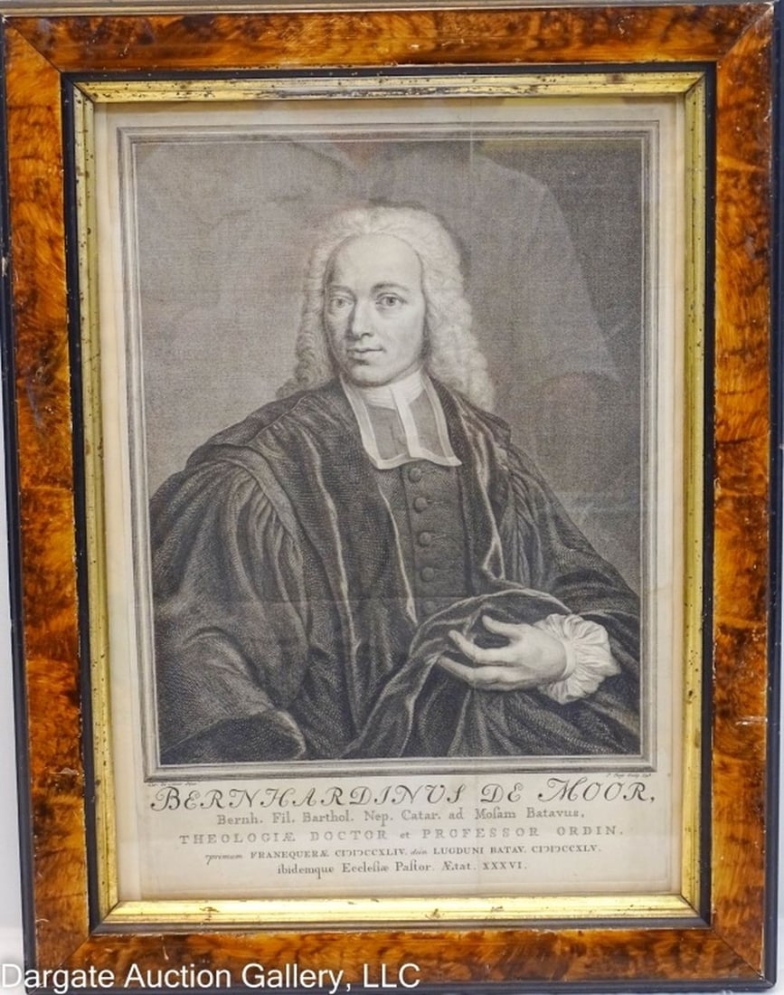 18TH C BERNHARDINUS de MOOR PORTRAIT ETCHING (1 of 6)