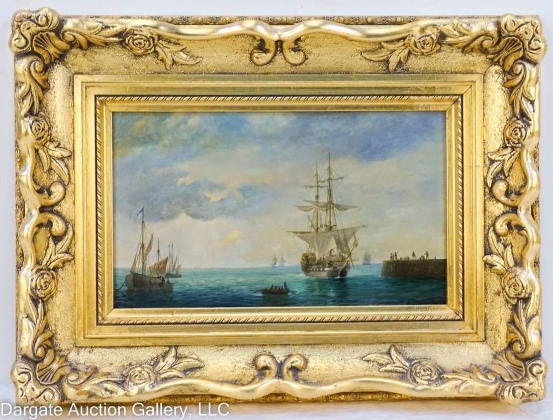 LEONARD JONES OIL ON BOARD CLIPPERS OFF COAST (1 of 6)